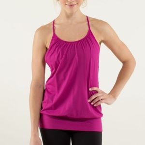Lululemon no limits banded tank in raspberry, sz10